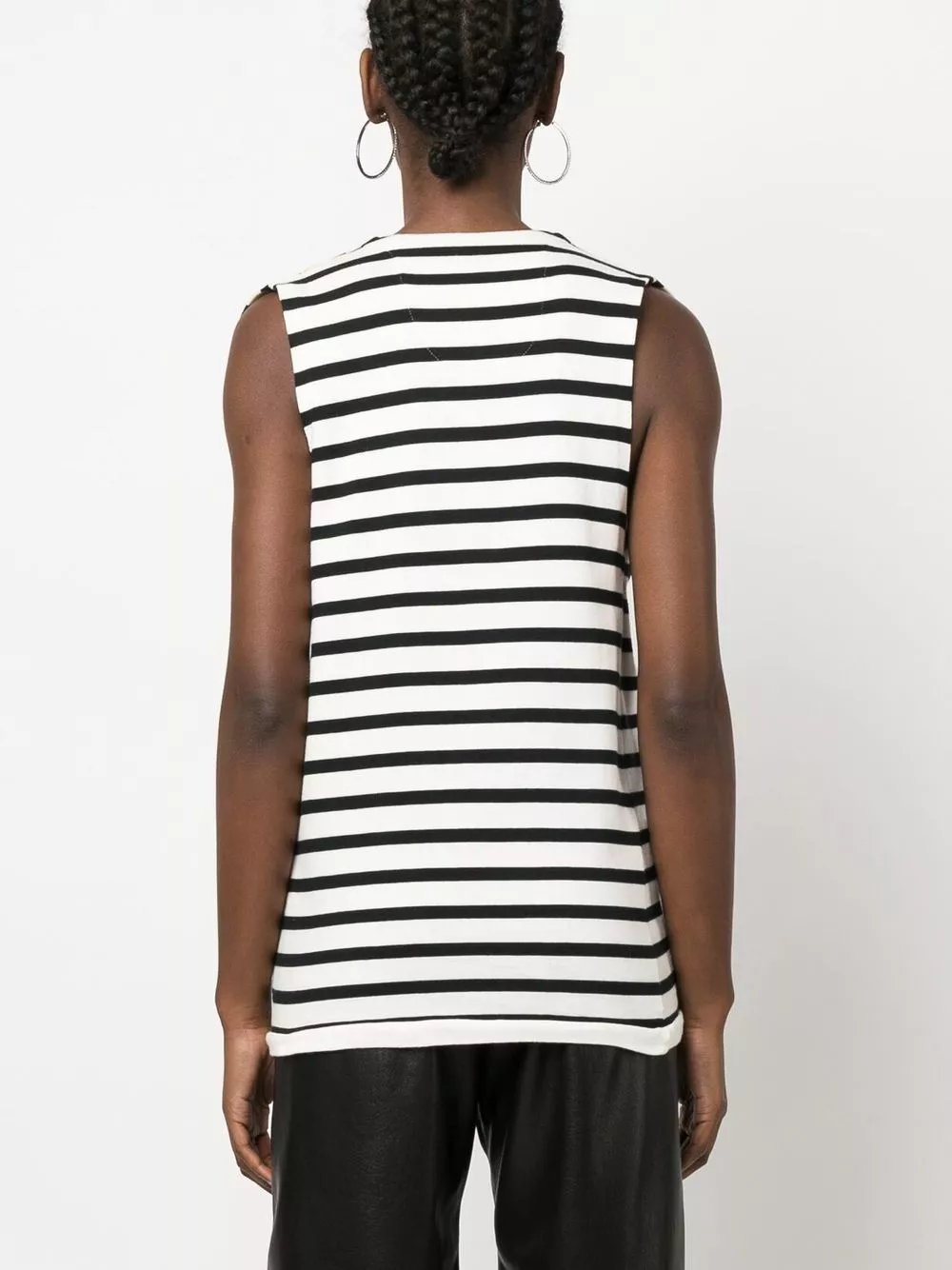 Affordable Balenciaga 2012 V-neck striped top Women 0129