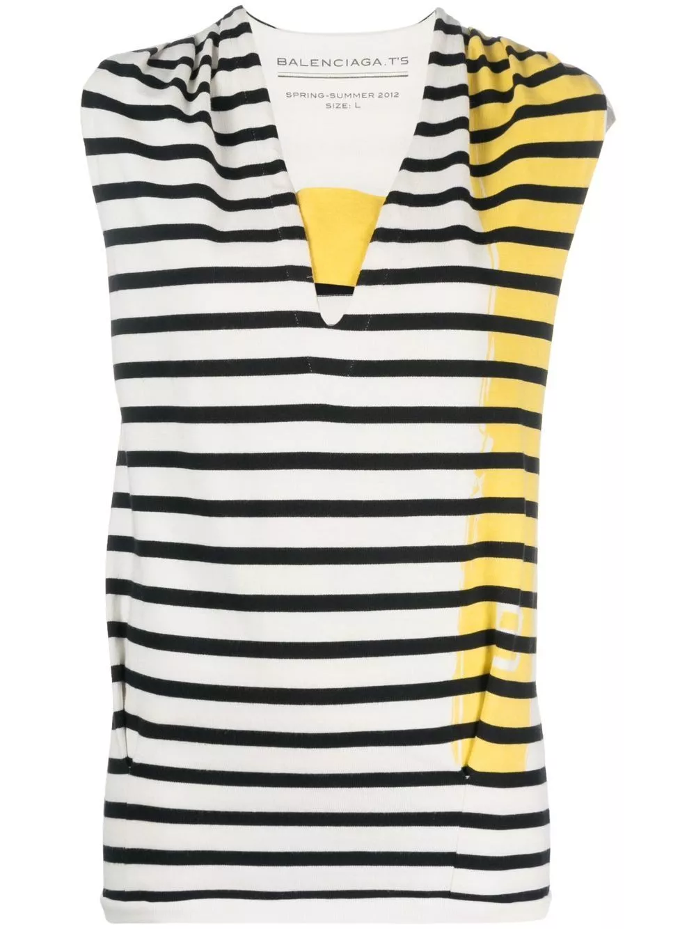 Affordable Balenciaga 2012 V-neck striped top Women 0129