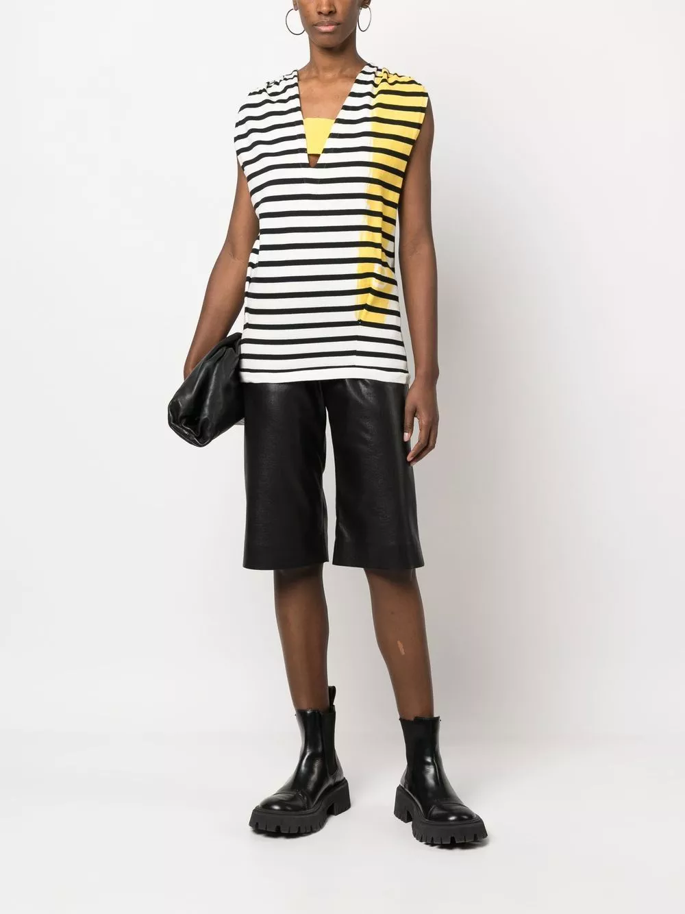 Affordable Balenciaga 2012 V-neck striped top Women 0129