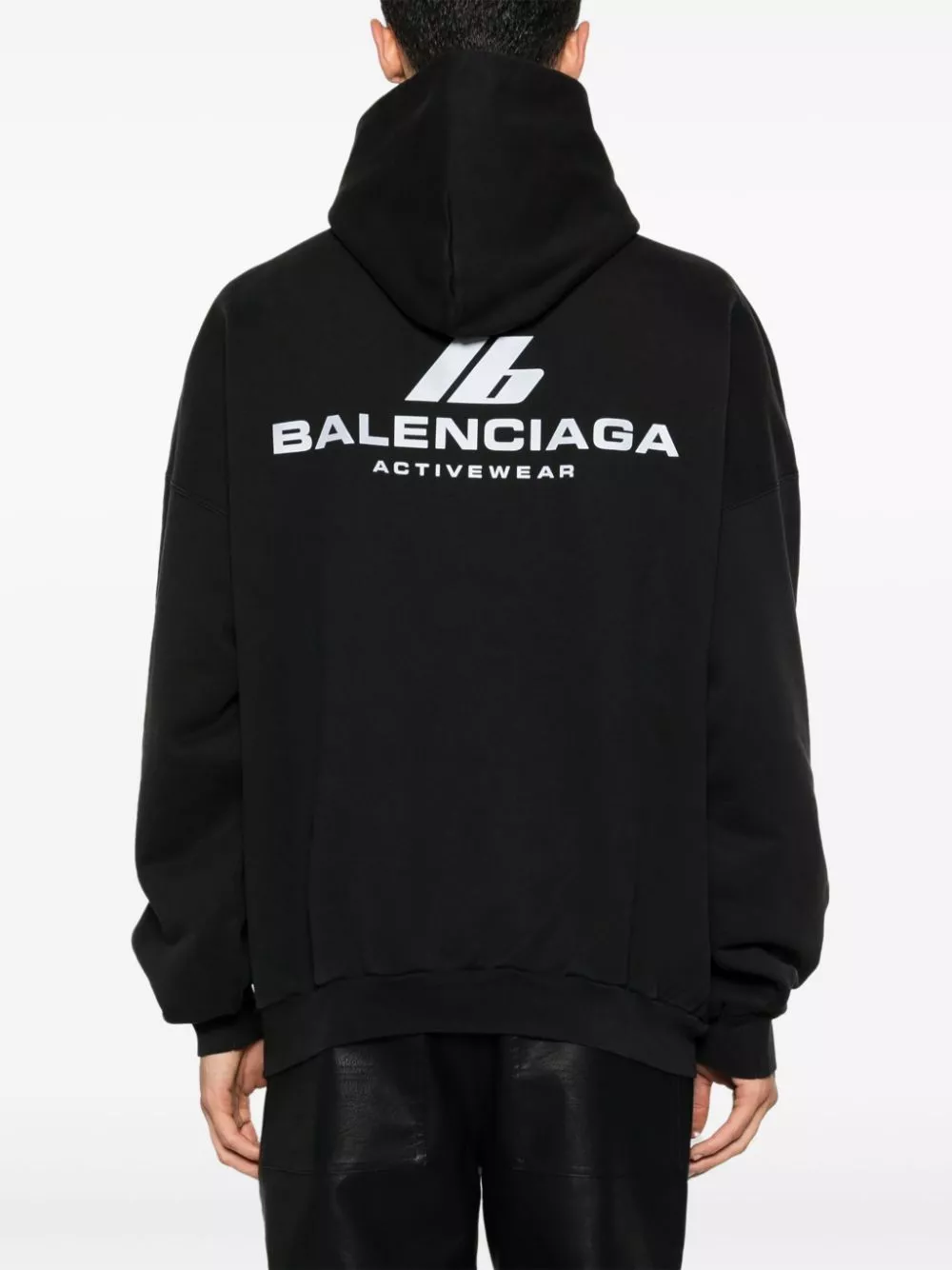 Cheap Balenciaga logo-print cotton hoodie Women 0124