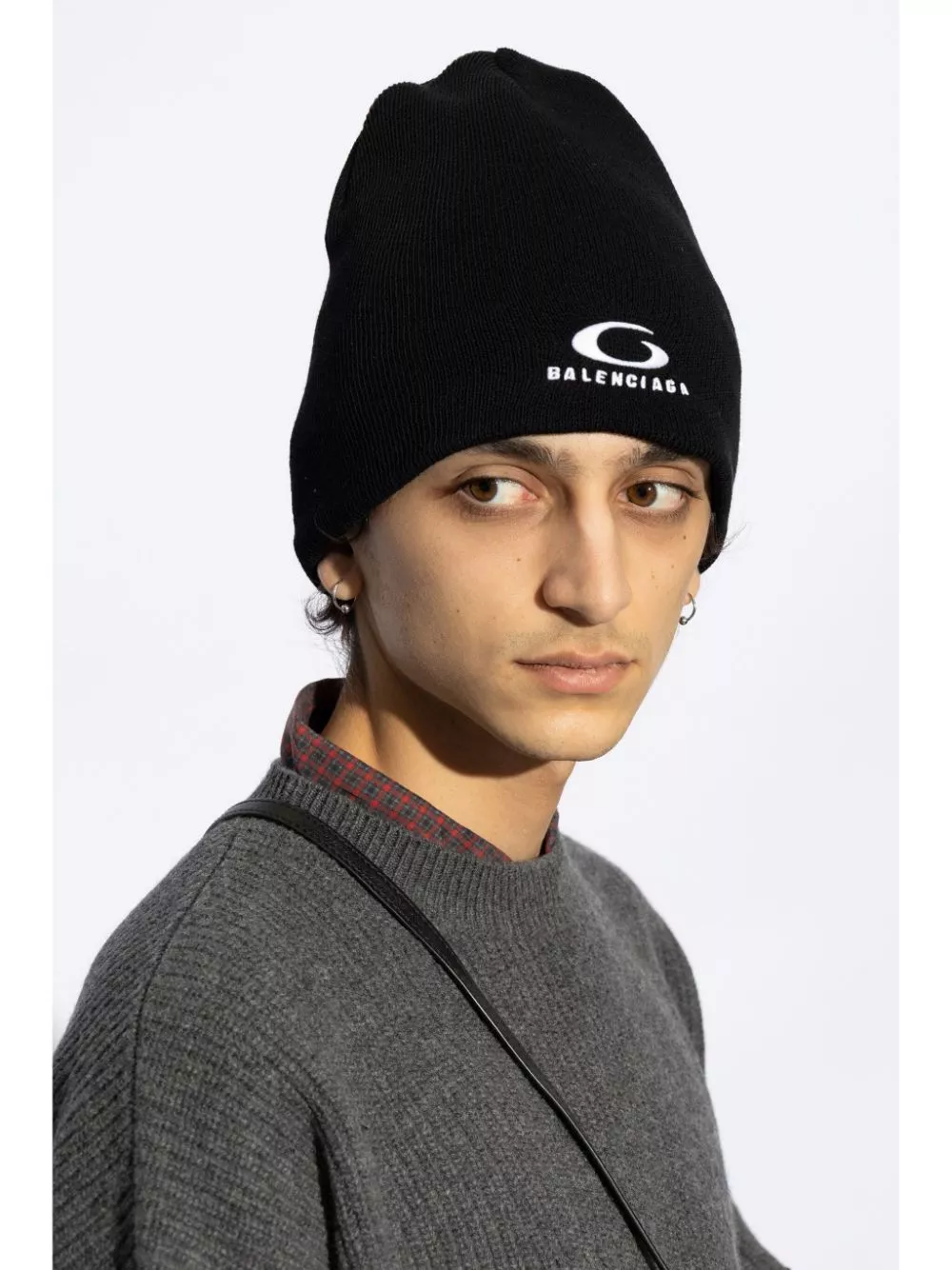 Affordable Balenciaga embroidered-logo beanie Men 0128