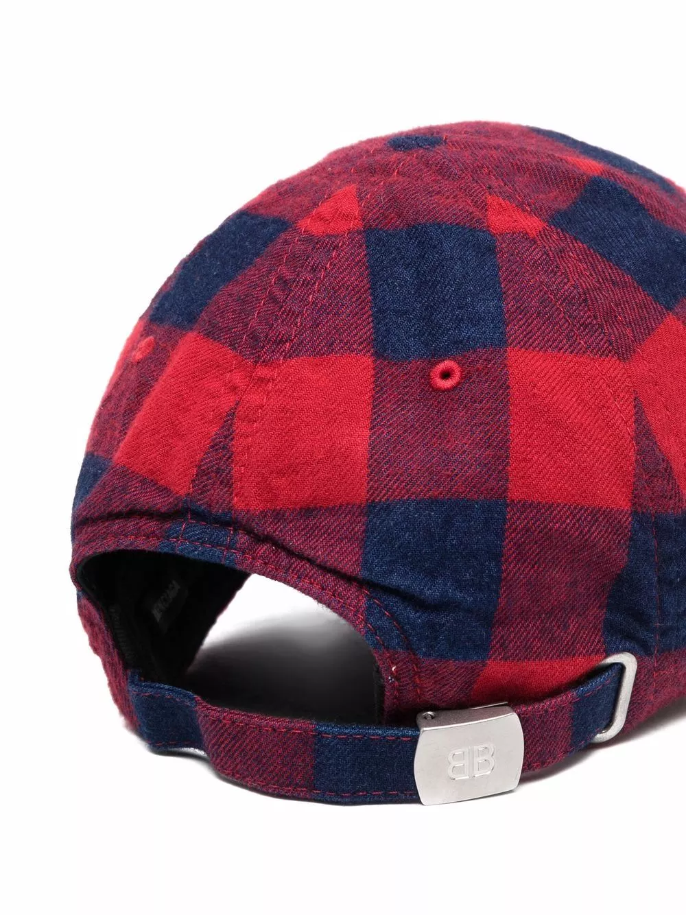 Cheap Balenciaga logo-embroidered check cap Men 0128