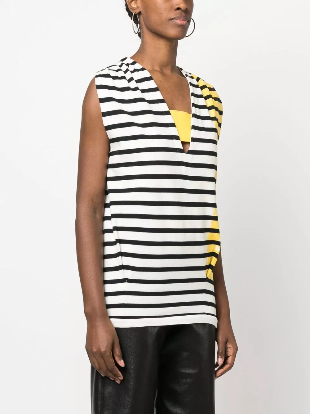 Affordable Balenciaga 2012 V-neck striped top Women 0129