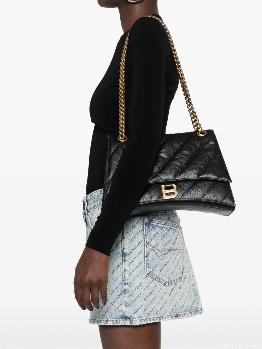 Affordable shoulder Balenciaga Crush bag Women quilted 0222