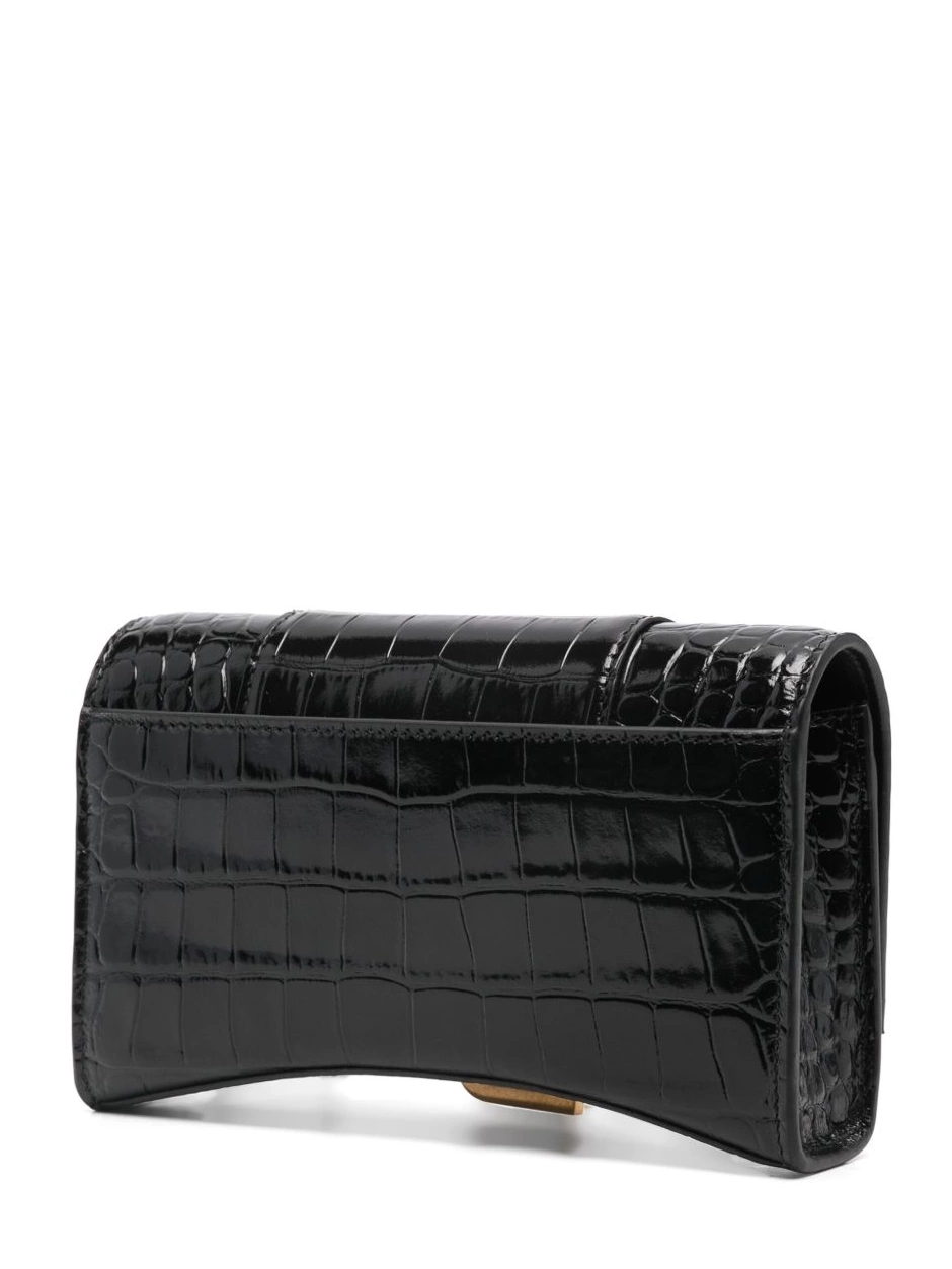 Affordable Hourglass Balenciaga wallet-on-chain Women crocodile-embossed 0217