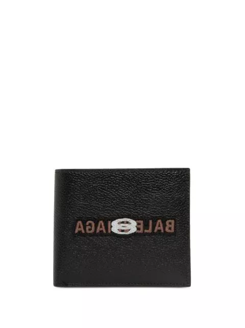 Cheap Balenciaga logo-applique leather cardholder Men 0205