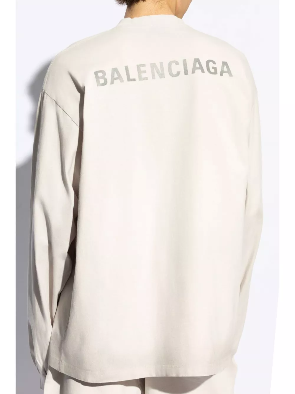 Affordable Balenciaga logo-print cotton sweatshirt Men 0202