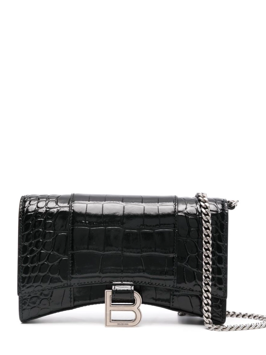 Cheap Hourglass Balenciaga Women bag leather crossbody crocodile-effect 0216