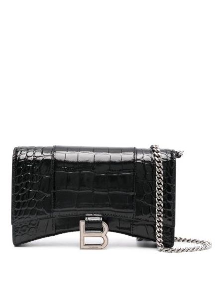 Cheap Hourglass Balenciaga Women bag leather crossbody crocodile-effect 0216