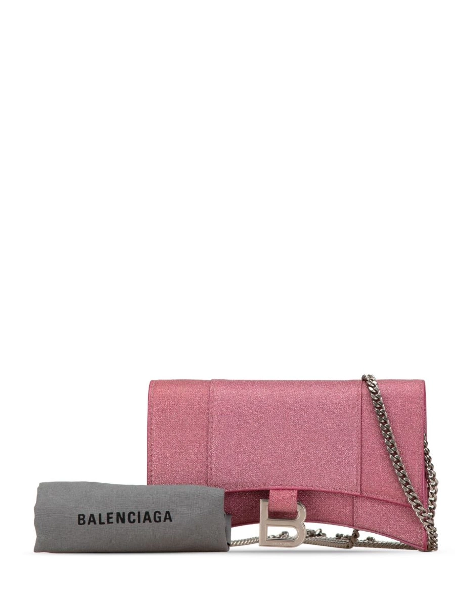 Cheap Hourglass bag Balenciaga 2010-2023 XS crossbody Fabric On Sparkling Chain Women Wallet 0217